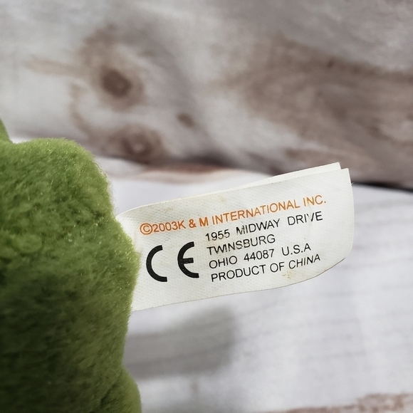 Vintage K&M International Green Frog Plush 5.5 Inch Year 2003 No Sound Realistic - Picture 7 of 9